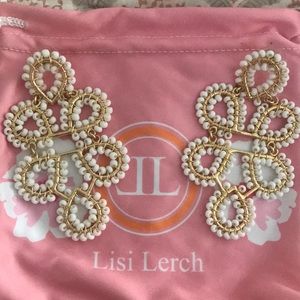 Lisi Lerch Ginger White-Beaded Earring